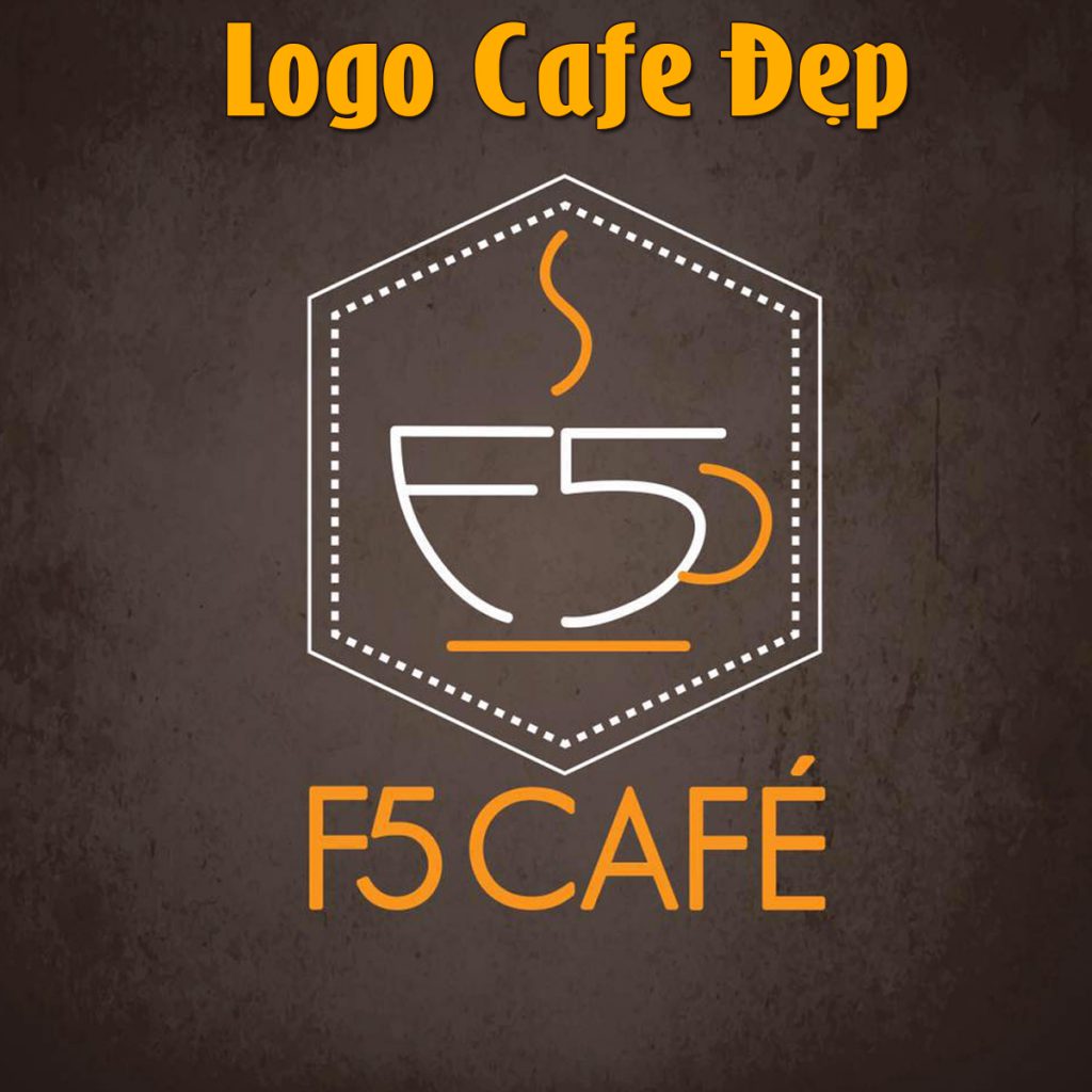 F5cafe - Logo cafe đẹp khởi đầu tươi sáng